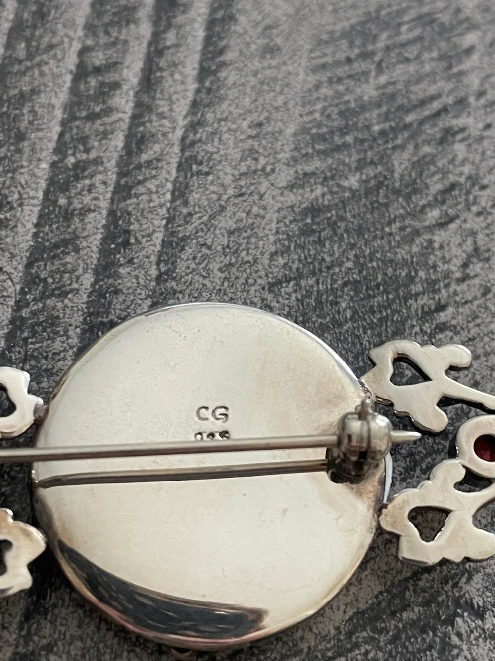 Vintage sterling signed brooch.